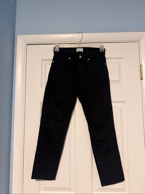 Caslon Black Straight-Leg Cropped Women’s Jeans